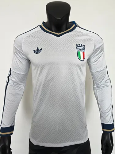 26-27 Italy Away Long Sleeve Player Version Soccer Jersey