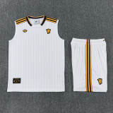 25-26 Man Utd White Tank top and shorts suit