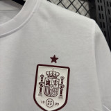 T293 Spain White High Quality Casual T-Shirt