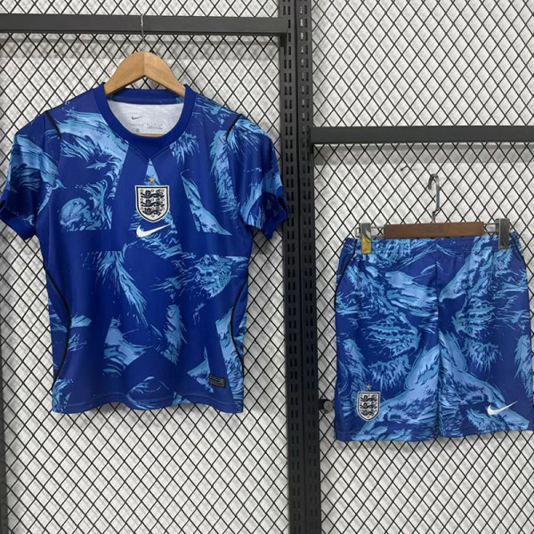 26-27 England Blue Goalkeeper Kids Soccer Jersey