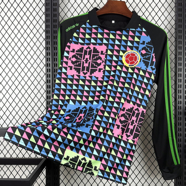 1990 Colombia Goalkeeper Long Sleeve Retro Soccer Jersey (长袖)