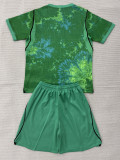 26-27 Netherlands Green Goalkeeper Kids Soccer Jersey