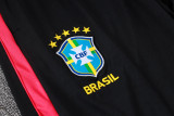 26-27 Brazil Black Half Pull Tracksuit #B26034(半拉链)