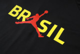 26-27 Brazil Black Half Pull Tracksuit #B26035(半拉链)