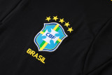 26-27 Brazil Black Half Pull Tracksuit #B26035(半拉链)