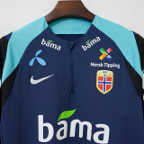 25-26 Norway Royal blue Top Half Pull Tracksuit (半拉上衣)