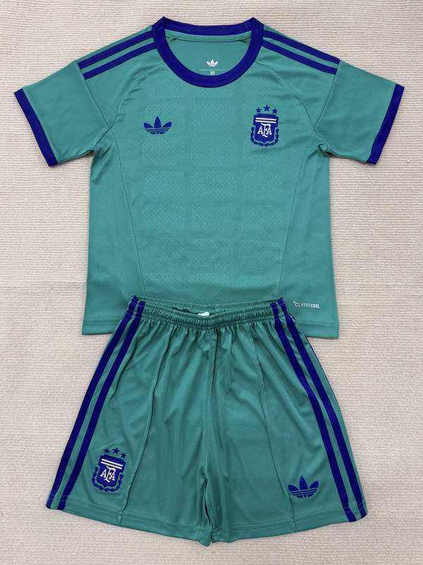 26-27 Argentina Green Goalkeeper Kids Soccer Jersey