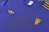 26-27 Man Utd Purple Short shirts and Long trousers Suit (圆领)