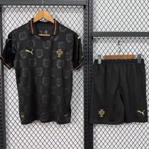 25-26 Portugal Black Special Edition Kids Soccer Jersey (有领)