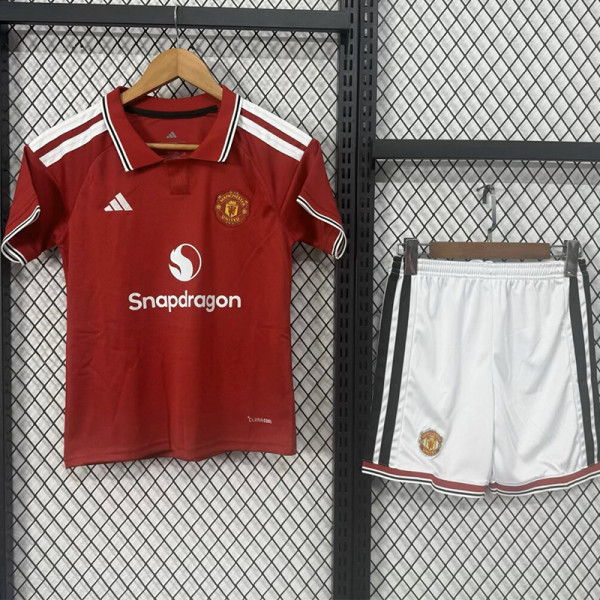 26-27 Man Utd Home Kids Soccer Jersey