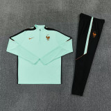 26-27 France Light green Half Pull Tracksuit (半拉链)