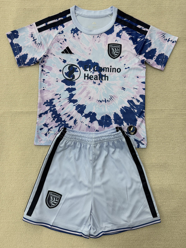 26-27 San Jose Earthquakes Away Kids Soccer Jersey