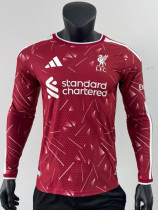 26-27 LIV Home Long Sleeve Player Version Soccer Jersey (长袖球员)