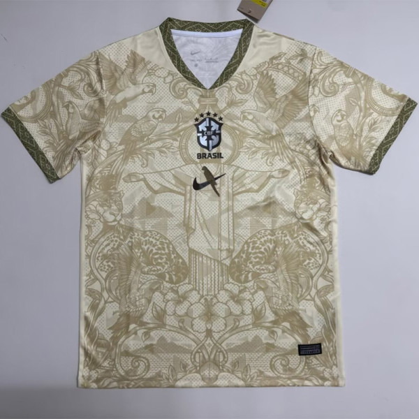 26-27 Brazil Khaki Special Edition Fans Soccer Jersey (小鹦鹉标 )