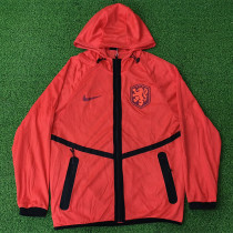 2026 World Cup  Netherlands Orange Walkout Jacket (Hooded) #单上衣
