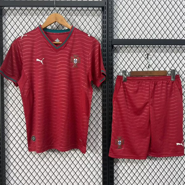 26-27 Portugal Home Kids Soccer Jersey