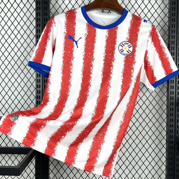 26-27 Paraguay Home Fans Soccer Jersey