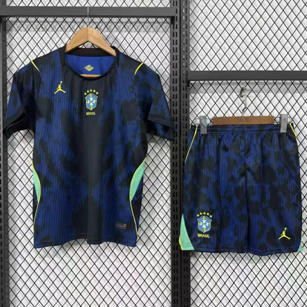 26-27 Brazil Away Kids Soccer Jersey