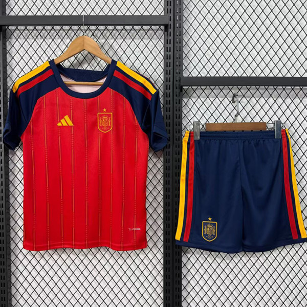 26-27 Spain Home Kids Soccer Jersey