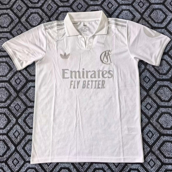 26-27 RMA White 125th Anniversary  Fans Soccer Jersey (有领)