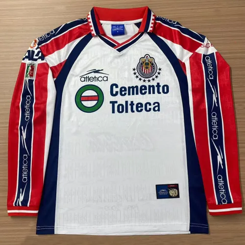 1999-2000 Chivas Guadalajara Away Long Sleeve Retro Soccer Jersey