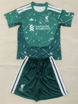 26-27 LIV Green Goalkeeper Kids Soccer Jersey