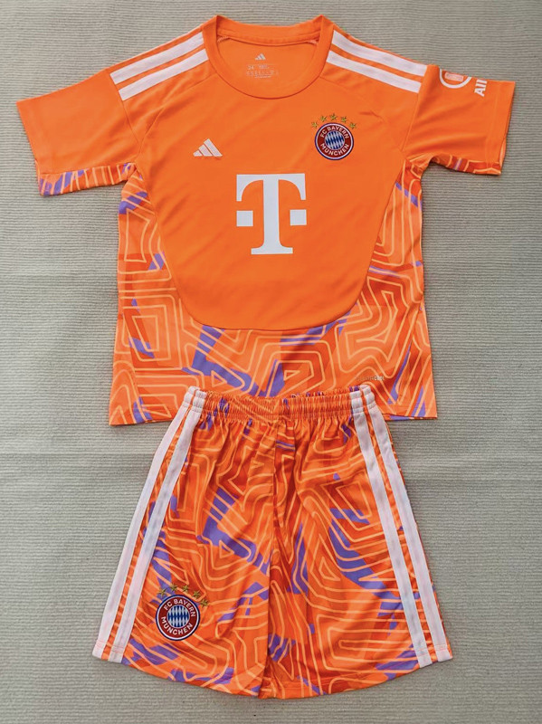 26-27 Bayern Orange Goalkeeper Kids Soccer Jersey