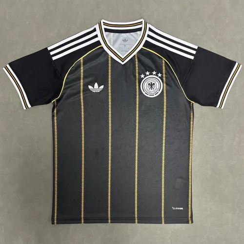 26-27 Germany Black Gold Fans Soccer Jersey
