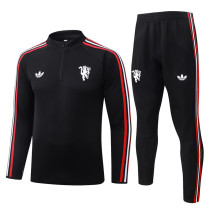 26-27 Man Utd Black Half Pull Tracksuit #B26048(半拉链)