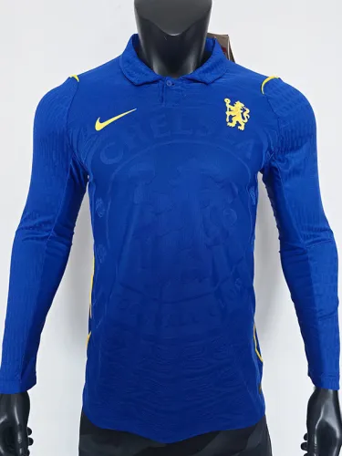 26-27 CHE Home Long Sleeve Player Version Soccer Jersey