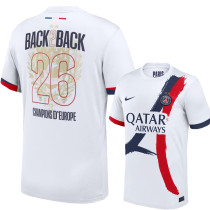 25-26 PSG Away 2 Star Champions of Europe 26 Fans Soccer Jersey (Embroidered 刺绣2星)