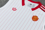 25-26 Man Utd White red Tank top and shorts suit