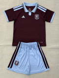 26-27 Aston Villa Home Kids Soccer Jersey