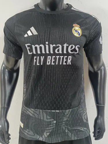 26-27 RMA Black Goalkeeper Player Version Soccer Jersey
