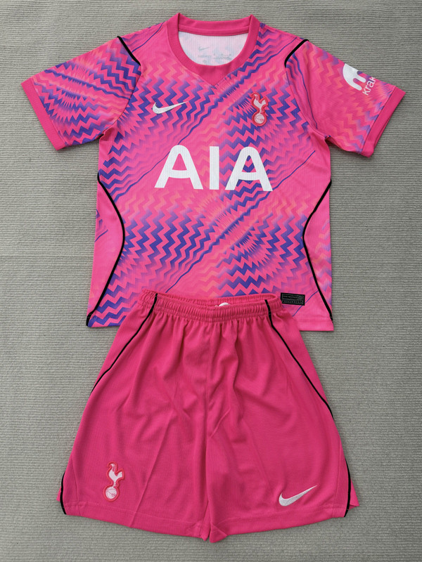 26-27 TOT Pink Goalkeeper Kids Soccer Jersey