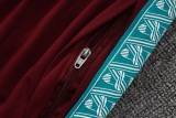 26-27 Portugal Brown Red Half Pull Tracksuit #B26073(半拉链)