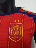 26-27 Spain Home Long Sleeve Player Version Soccer Jersey (长袖球员)(带2星)