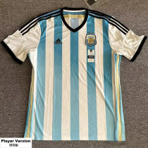 2014 Argentina Home Player Version 球员 Retro Soccer Jersey