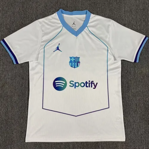 26-27 BAR White Blue Special Edition Fans Training shirts