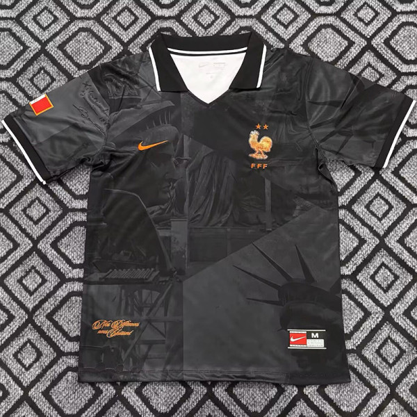 26-27 France Black Special Edition Fans Training shirts
