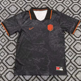 26-27 Netherlands Black Casual Edition Fans Training shirts
