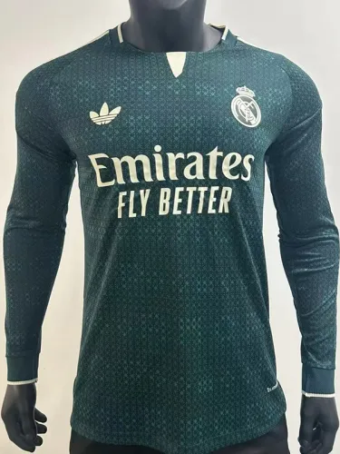 26-27 RMA Away Long Sleeve Player Version Soccer Jersey
