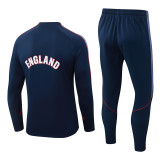 26-27 England Royal blue Half Pull Tracksuit (半拉链)