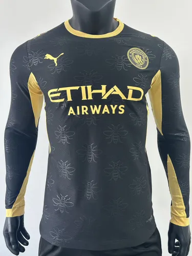 26-27 Man City Away Long Sleeve Player Version Soccer Jersey