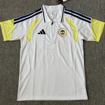 26-27 Fenerbahce White Polo Short Sleeve (半拉链)