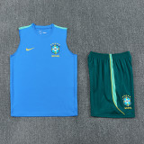 26-27 Brazil Light blue Tank top and shorts suit