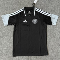 26-27 Celtic Black Polo Short Sleeve (半拉链)