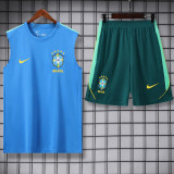 26-27 Brazil Light blue Tank top and shorts suit
