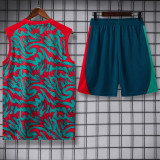 26-27 Portugal Red Green Tank top and shorts suit