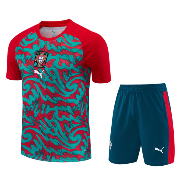 26-27 Portugal Red Green Training Short Suit